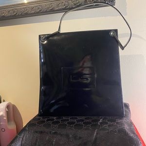 Gucci Vintage Authentic Black Leather Bag. - image 1